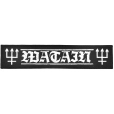 Watain White Logo Silkscreen Printed Patch