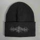 Шапка біні Nokturnal Mortum - До лунарної поезії (To Lunar Poetry) Grey Logo вишита чорна