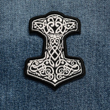 Thor's Hammer 3 Shaped Embroidered Patch