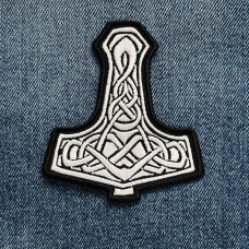 Thor's Hammer 5 Shaped Embroidered Patch
