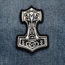 Thor's Hammer 6 Shaped Embroidered Patch