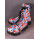 Steel boots British Flag on 10 eyelets