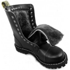 Steel Boots 10 Eyelets Black Warm