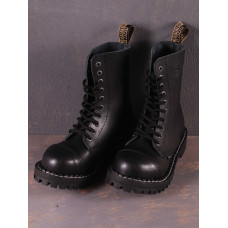 Steel Boots 10 Eyelets Black