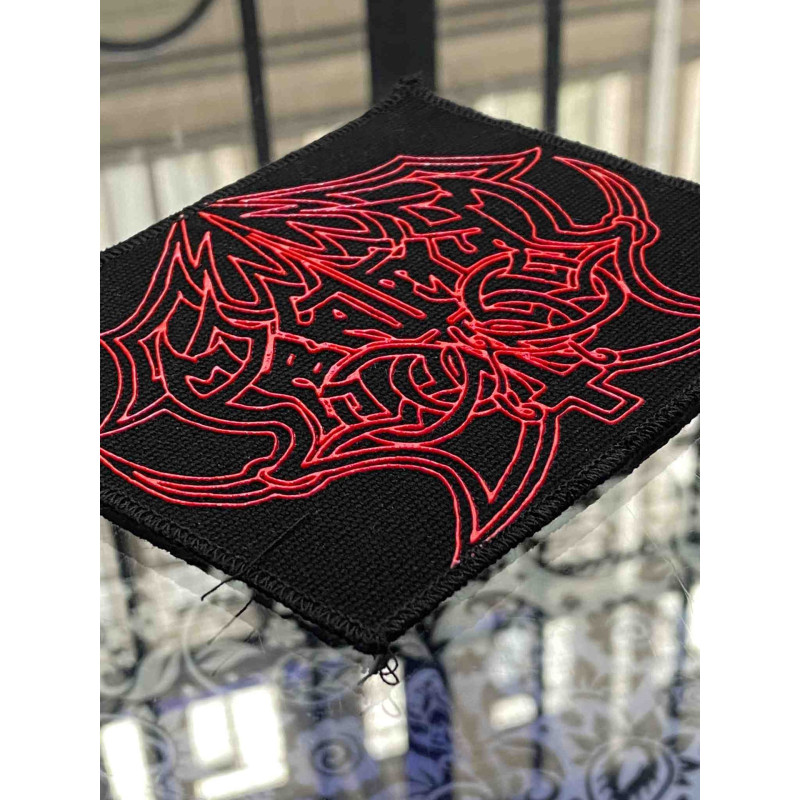 Abruptum Red Logo Silkscreen Printed Patch