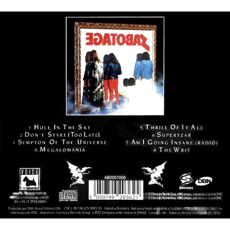 Black Sabbath - Sabotage CD Digi