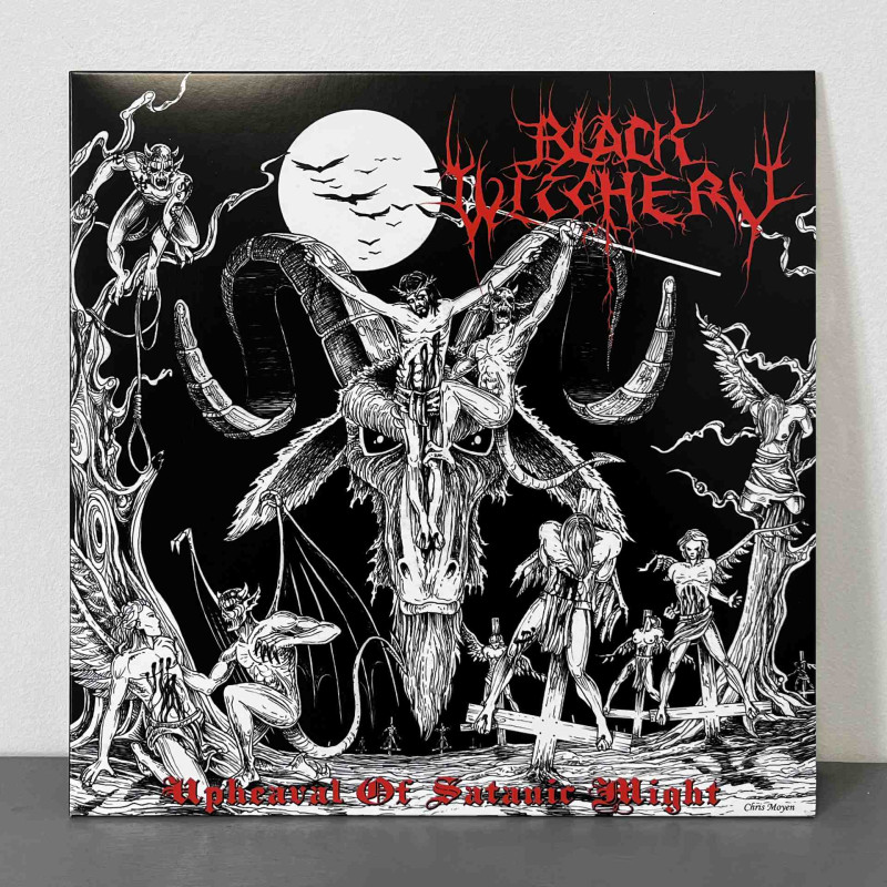 Black Witchery - Upheaval Of Satanic Might LP (White/Black Marbled Vinyl)