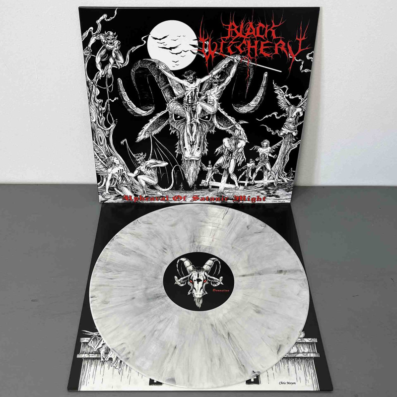 Black Witchery - Upheaval Of Satanic Might LP (White/Black Marbled Vinyl)