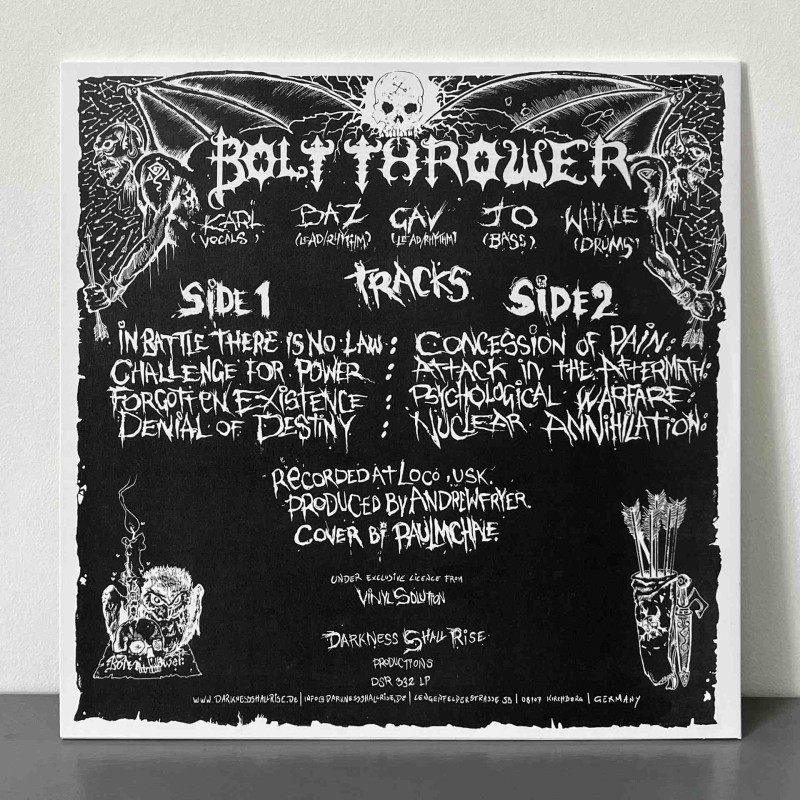 Bolt Thrower - In Battle There Is No Law! LP (White Vinyl)