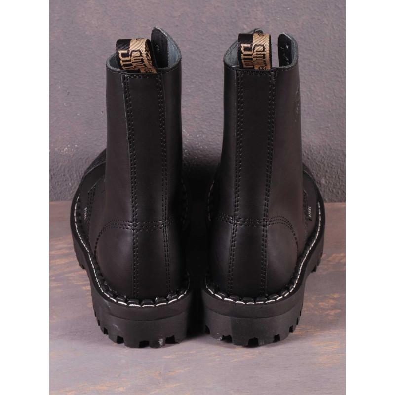 Steel Boots 10 Eyelets Black
