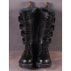 Steel Boots 20 Eyelets Black With 4 Buckles ZIP