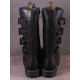 Steel Boots 20 Eyelets Black With 4 Buckles ZIP