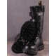 Steel Boots 20 Eyelets Black With 4 Buckles ZIP