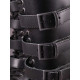 Steel Boots 20 Eyelets Black With 4 Buckles ZIP