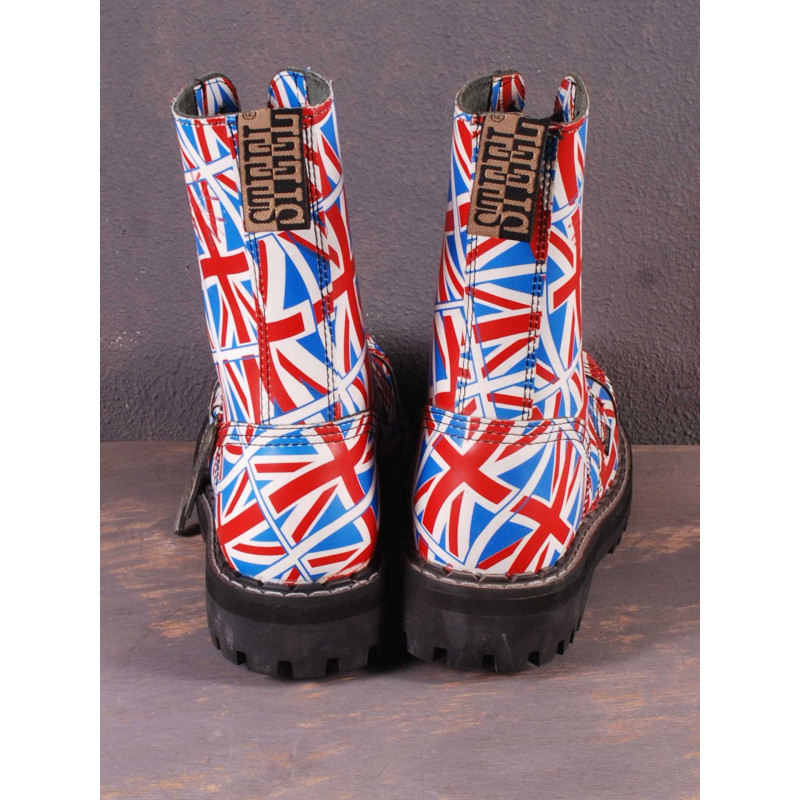 Steel boots British Flag on 10 eyelets