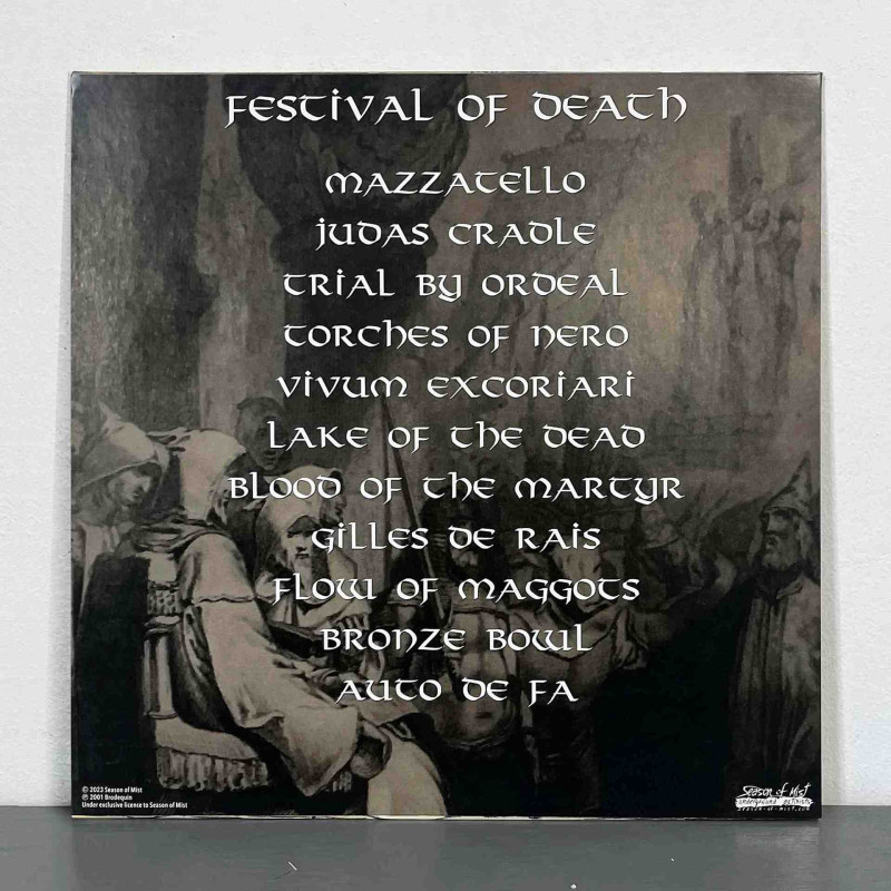 Brodequin - Festival Of Death LP (Gold Vinyl)