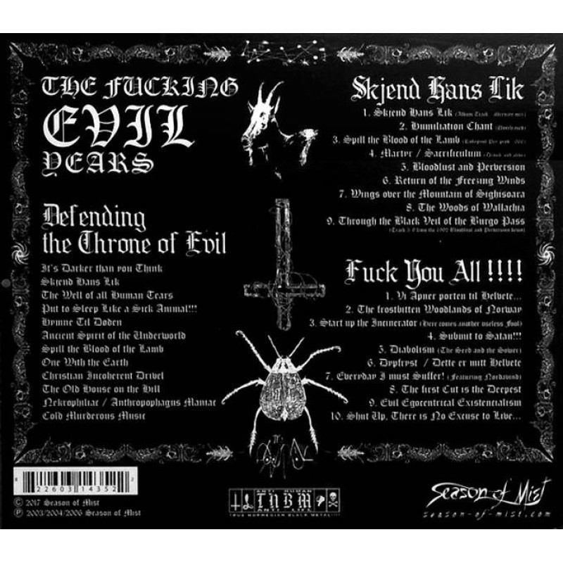 Carpathian Forest - The Fucking Evil Years 3CD Box
