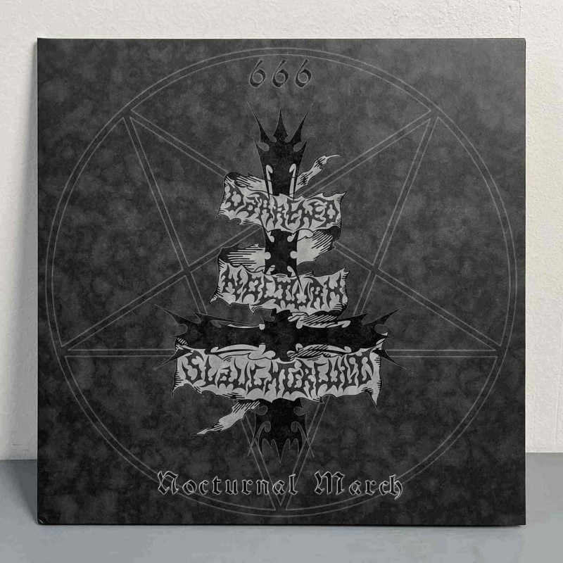 Darkened Nocturn Slaughtercult - Nocturnal March LP (Gatefold White/Black Marble Vinyl)