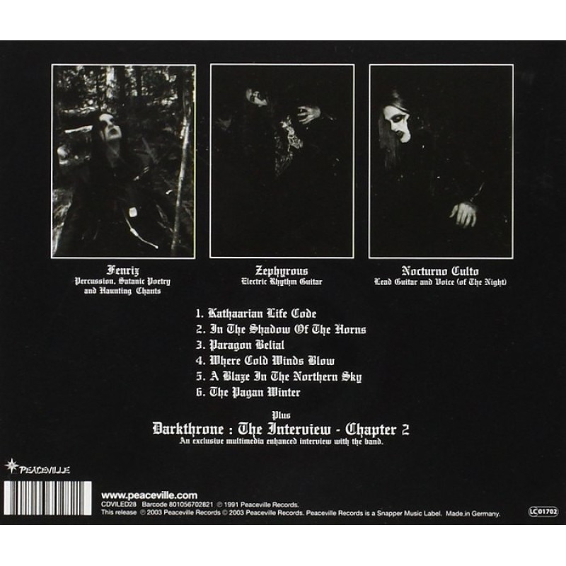 Darkthrone - A Blaze In The Northern Sky CD