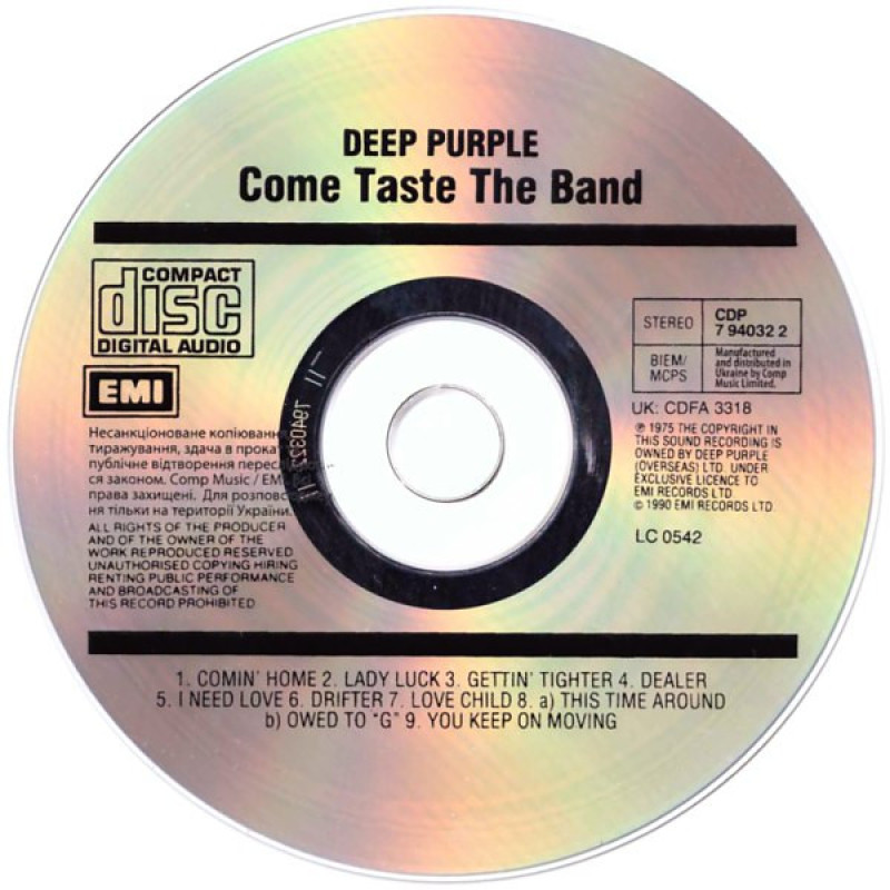 Deep Purple - Come Taste The Band CD