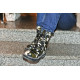 Steel camouflage boots with 10 eyelets