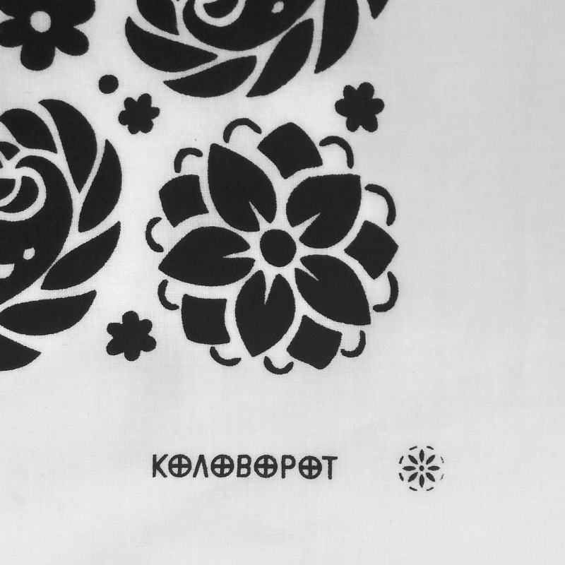Бандана Коловорот Квіти біла
