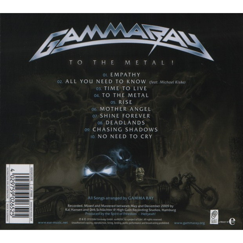 Gamma Ray - To The Metal! CD