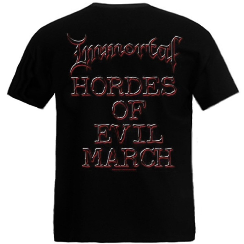 Immortal - Damned In Black (Gildan) Black T-Shirt