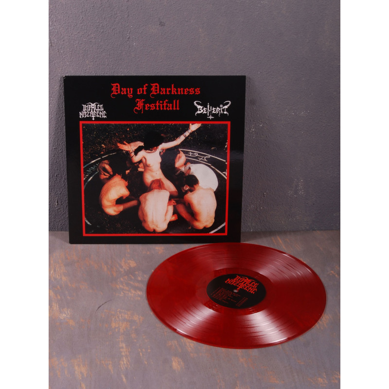 Impaled Nazarene / Beherit - Day Of Darkness Festifall LP (Transparent Red Vinyl)