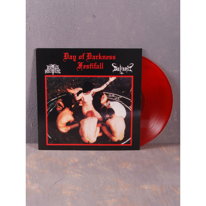 Impaled Nazarene / Beherit - Day Of Darkness Festifall LP (Transparent Red Vinyl)