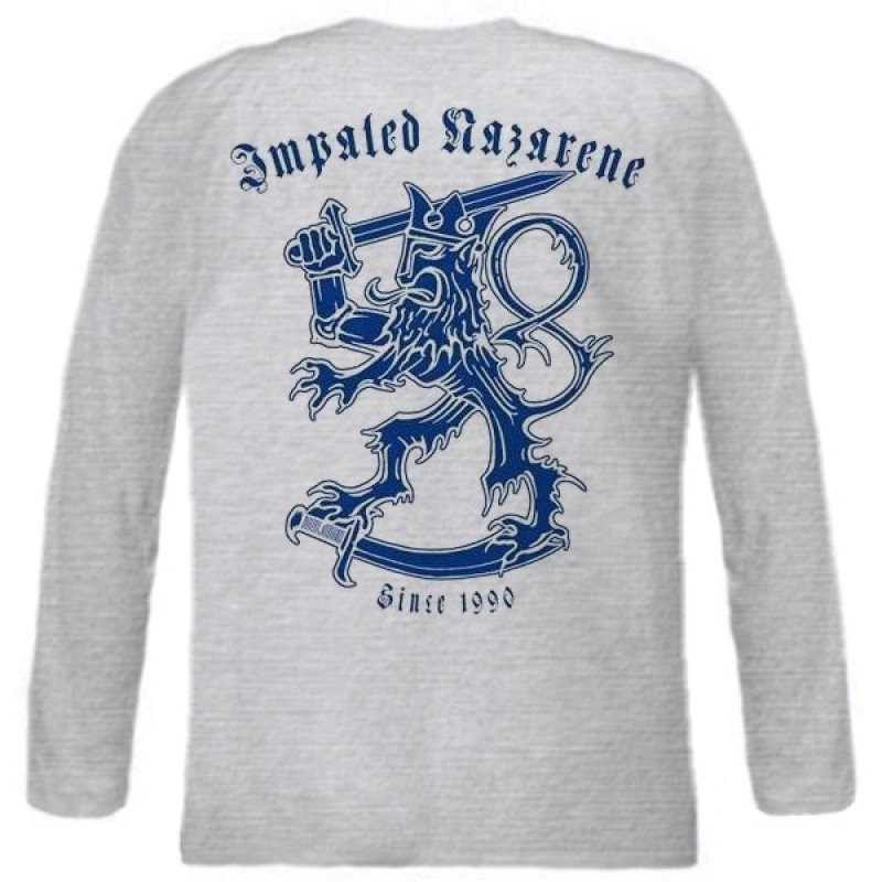 Impaled Nazarene - Pro Patria Finlandia 2018 Grey Melange Longsleeve