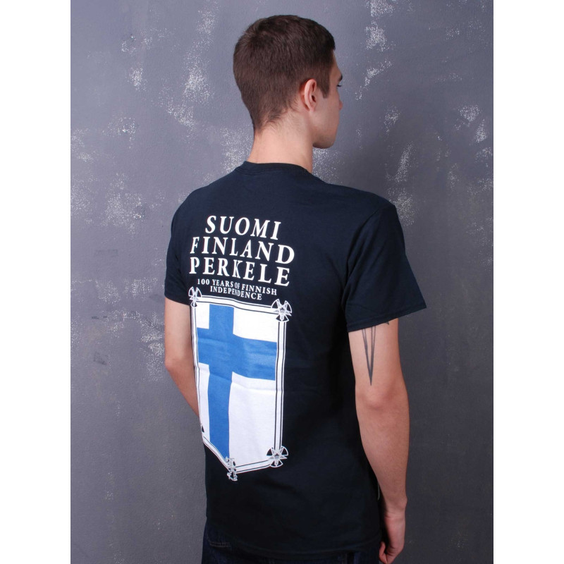 Impaled Nazarene - Suomi Finland Perkele - 100 Years Of Finnish Independence Black T-Shirt