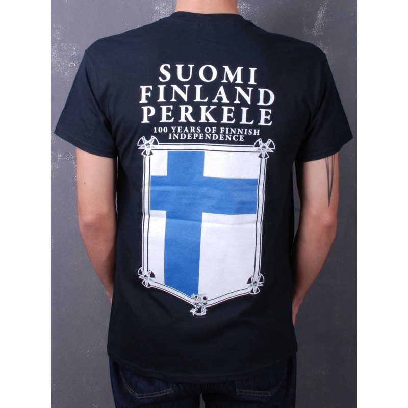 Impaled Nazarene - Suomi Finland Perkele - 100 Years Of Finnish Independence Black T-Shirt