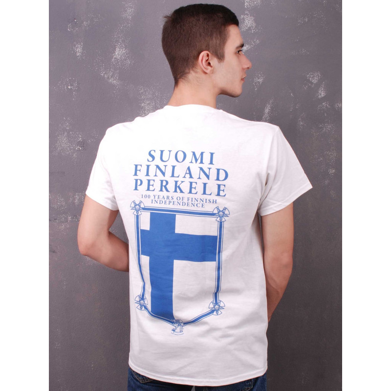 Impaled Nazarene - Suomi Finland Perkele - 100 Years Of Finnish Independence White T-Shirt
