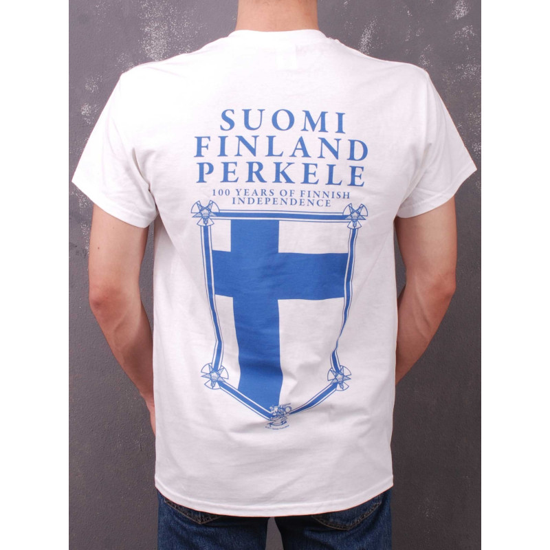Impaled Nazarene - Suomi Finland Perkele - 100 Years Of Finnish Independence White T-Shirt