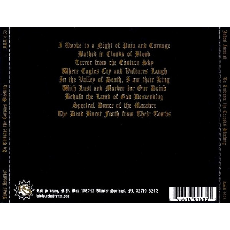 Judas Iscariot - To Embrace The Corpses Bleeding CD