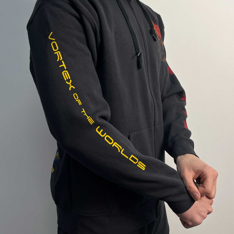 Labyrinthus Stellarum - Vortex Of The Worlds (FOTL) Black Zip Hoodie