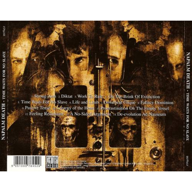 Napalm Death - Time Waits For No Slave CD