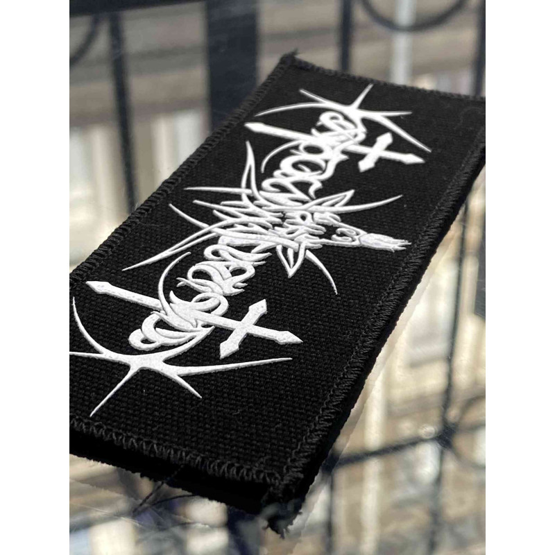 Nokturnal Mortum - Goat Horns Logo Silkscreen Printed Patch