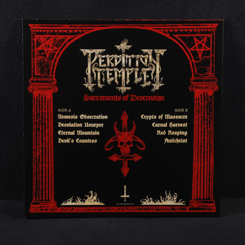 Perdition Temple - Sacraments Of Descension LP (Neon Orange / Black Splatter Vinyl)