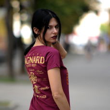 Ragnard Rock Fest - Children Of Yggdrasil Lady Fit T-Shirt Bordo
