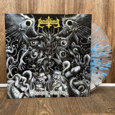 Necrowretch - Satanic Slavery LP (Gatefold Ultra Clear With Blue / Black Splatters Vinyl)