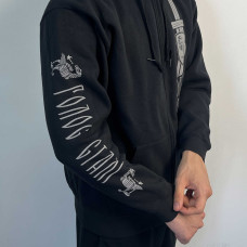 Nokturnal Mortum - Голос Сталі / The Voice Of Steel Album Cover 2015 (FOTL) Black Hooded Sweat Jacket