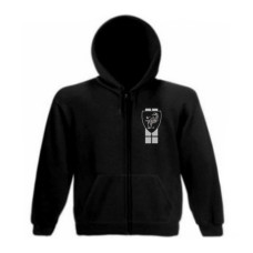 NOKTURNAL MORTUM - Silver Logo Hooded Sweat Jacket