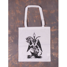 Satan Hipster - Baphomet White Bag