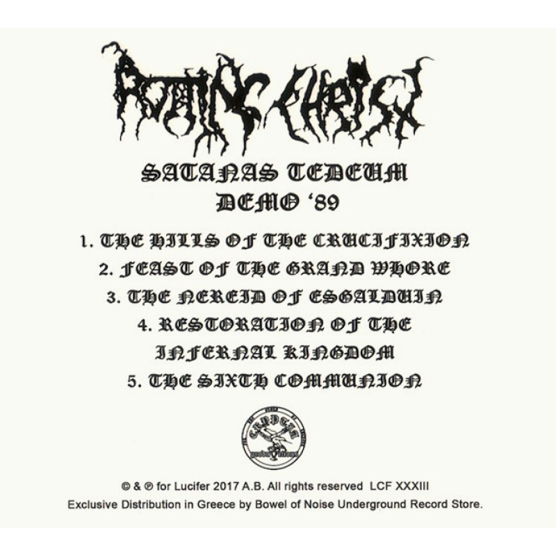Rotting Christ - Satanas Tedeum CD Digi