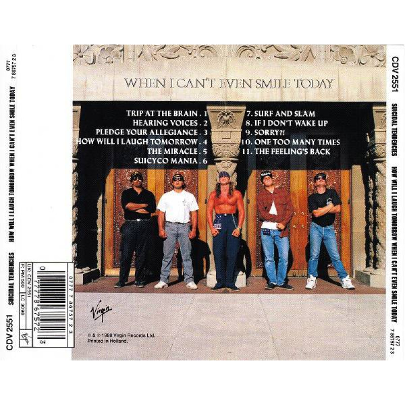 Suicidal Tendencies - How Will I Laugh Tomorrow When I Can't Even Smile Today CD