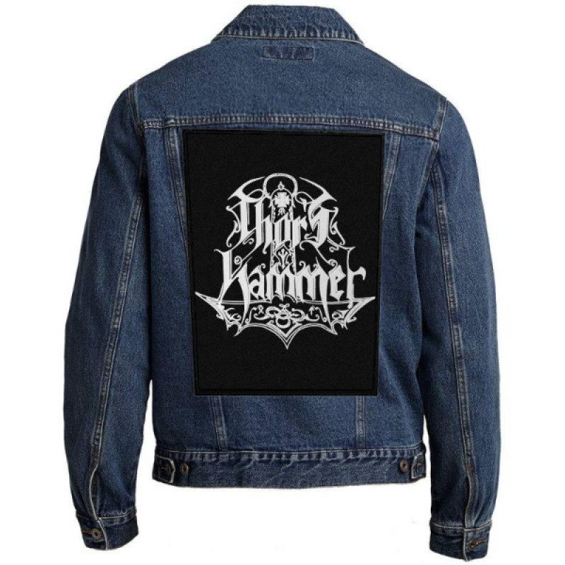 Thor's Hammer Logo White Back Patch