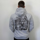 Gehenna - Black Seared Heart (AWDis) Grey Zip Hoodie